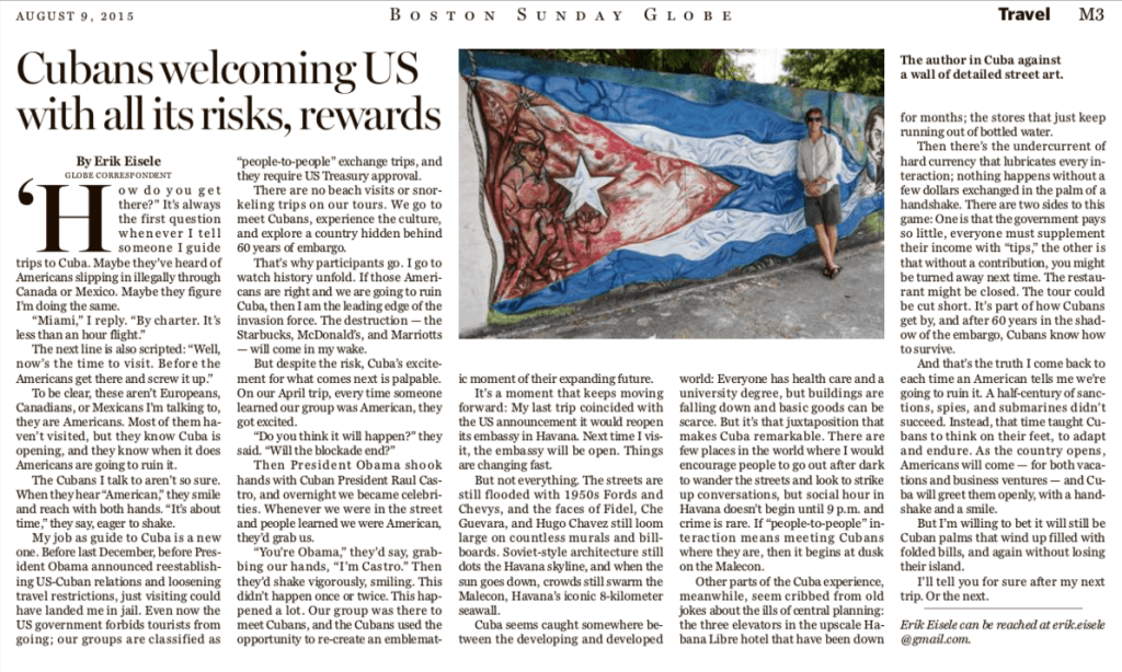 Boston Globe Cuba piece